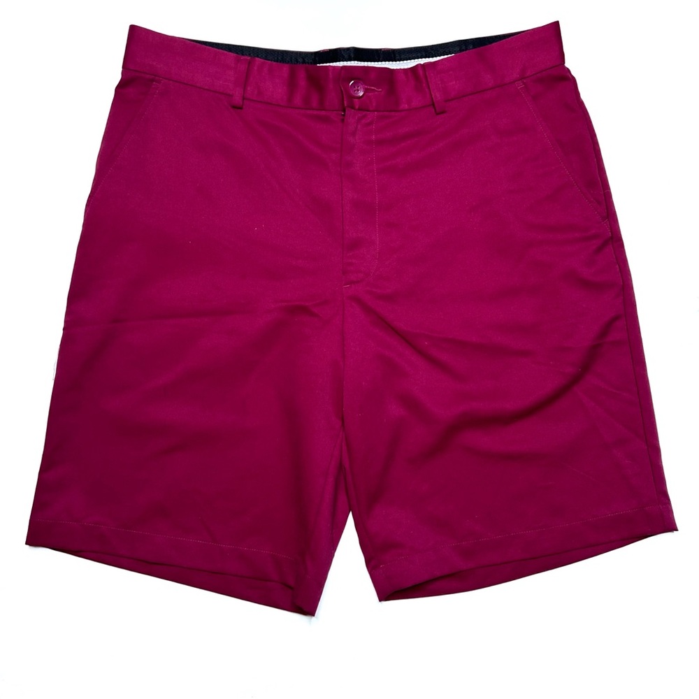Greg Norman for Tasso Elba Flat Front Golf Shorts Men’s 34 Chino Fuchsia Purple